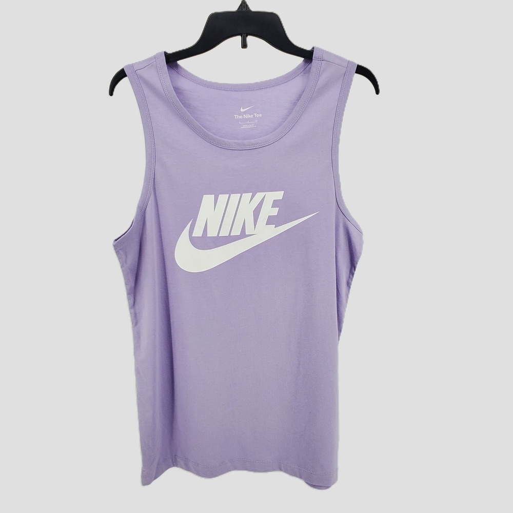 Nike Mens Size Small 100% Cotton Graphic Athletic Tank Top The Nike Tee Purple